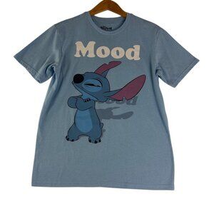 Disney Stitch Mood Kids T-Shirt XL 14/16 Blue Graphic Tee Unisex Boys Girls